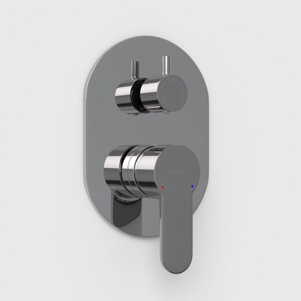 Душевой комплект BERGES NARDIS 3R, поворотный излив, хром