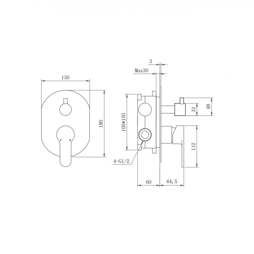 Душевой комплект BERGES NARDIS 3R, поворотный излив, хром