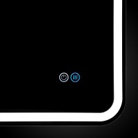 Зеркало LED VLM-3VC6007-2 600х700 c сенсорным выключателем и диммером, антизапотевание