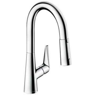 Смеситель Hansgrohe Kitchen для кухни, на 1 отв однорычажный, поворотный излив 18.5 см с вытяжным душем, 2jеt, h15.2 см, цвет: хром 72815000