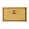 Мойка нерж. сталь AISI304 ALLER 74 UNI, PM807444-BG, брашированное золото. сталь, 740х440мм, Starke-Paulmark
