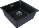 Мойка LUMI 45UNI-SKEW, IT-GRANIT, LU45SK-BLM, черный металлик, 455х440, Paulmark