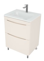 Тумба напольная STYLELINE "Бергамо мини 60" (2 ящ.) Люкс Плюс антискрейтч карамель под раковину Каре Люкс МИНИ 600х350