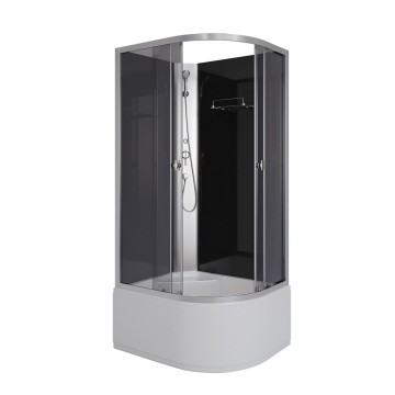 Душевая кабина Niagara Eco E100/80/40L/TN/BK (100х80х195) высокий поддон(40см),стекло черное,4 места