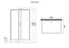 Душевая кабина Niagara Luxe NG-7711WR (90x120х215) низкий поддон(15см),дверь раздвижная,стенки серебро,6 мест