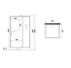 Душевая кабина Niagara Standart ST90/15Q/BL/BK (90х90х200) квадрат,поддон 15см,распашная,проф.черный,без крыши,3 места