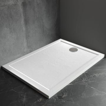 Душевой поддон Veconi Pietra W, 1200x800x30, искусственный камень, белый
