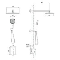 Встраиваемая душевая система AVELLA, Чёрный матовый