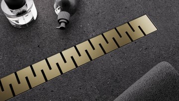 Душевой лоток Veconi Stesso Line Gold 400