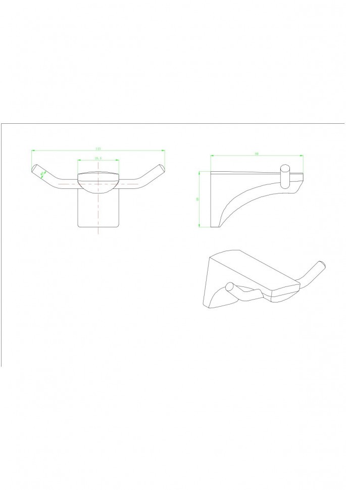 Крючок двойной 70001