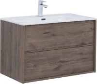 Тумба с раковиной Lino 80 (Flat) Дуб Веллингтон