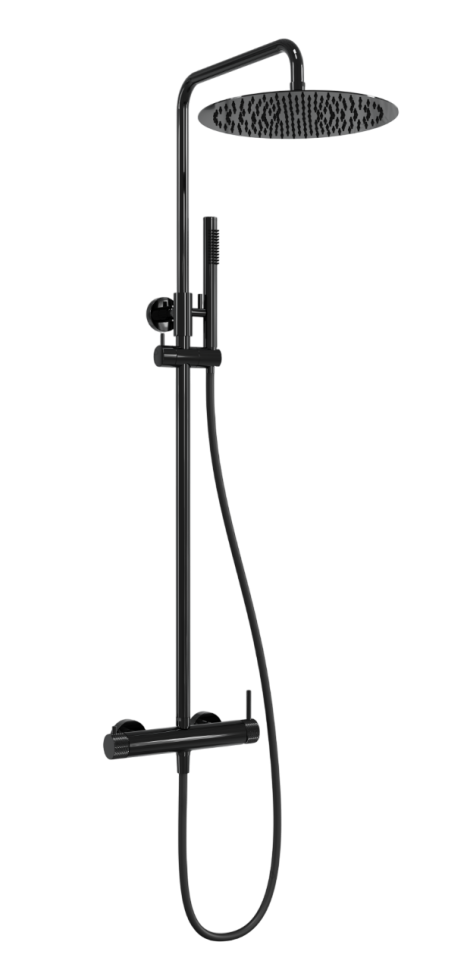 Душевая система MILLEAU Tissage ML5219KDM-GB без излива, Черный гянец