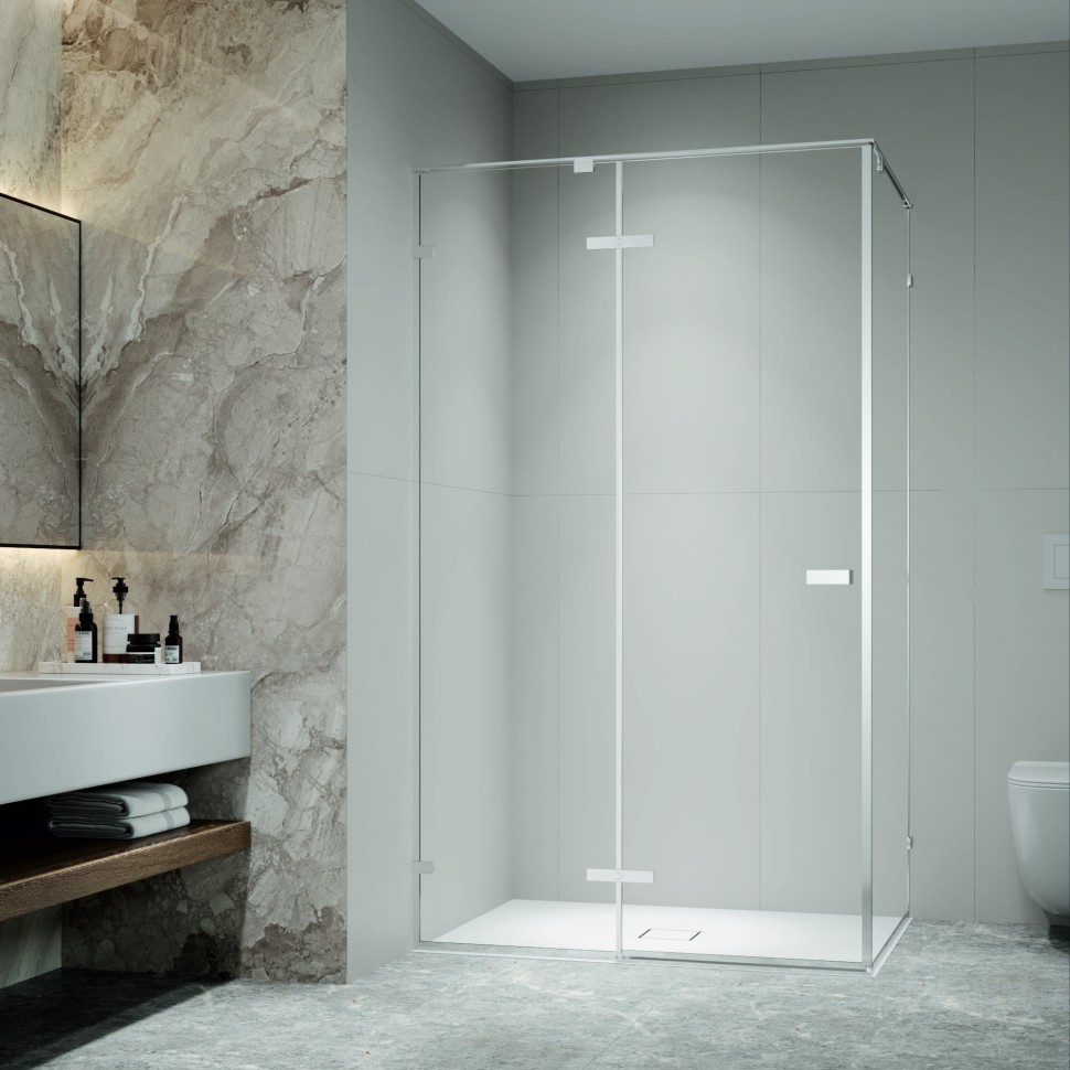 Душевой уголок с распашной дверью на петлях - RGW SV-040 (Прозрачное, 1200x900)