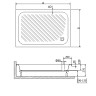 Душевой поддон прямоугольный RGW B/CL-S (900x1200)