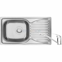 Сальная мойка со смесителем, 1-чаша с осушкой