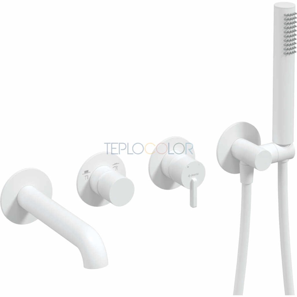 Смеситель для ванны, 4-отверствия, скрытого монтажа