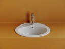 Раковина встраиваемая сверху CERAMICANOVA Sun с отверстием слива - перелива овальной формы 565x495x200 мм цвет белый арт. CN6079