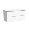 Тумба подвесная SANCOS Libra 990х450х500, c двумя ящиками оснащенными доводчиками, белый глянец , арт. LB100W