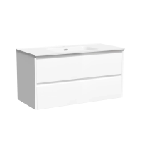 Тумба подвесная SANCOS Libra 990х450х500, c двумя ящиками оснащенными доводчиками, белый глянец , арт. LB100W