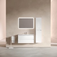 Тумба подвесная SANCOS Libra 990х450х500, c двумя ящиками оснащенными доводчиками, белый глянец , арт. LB100W