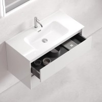 Тумба подвесная SANCOS Libra 990х450х500, c двумя ящиками оснащенными доводчиками, белый глянец , арт. LB100W