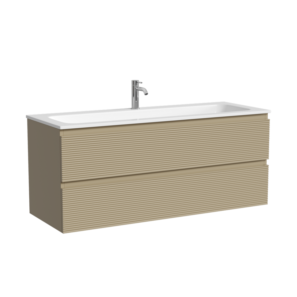 Тумба подвесная SANCOS Folk 1190х445х500, c двумя ящиками оснащенными доводчиками, Капучино, арт.FL120CP