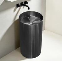 Раковина отдельностоящая ABBER Wasser Kreis AF2414GM оружейная сталь
