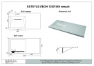 Тумба напольная STYLELINE "Даллас ЛЕОН 120" (3 ящ.) Люкс белая, PLUS с раковиной ESTETUS ЛЕОН 1200*549 левый