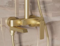 Душевая стойка VSFS-413BG с изливом, брашированное золото