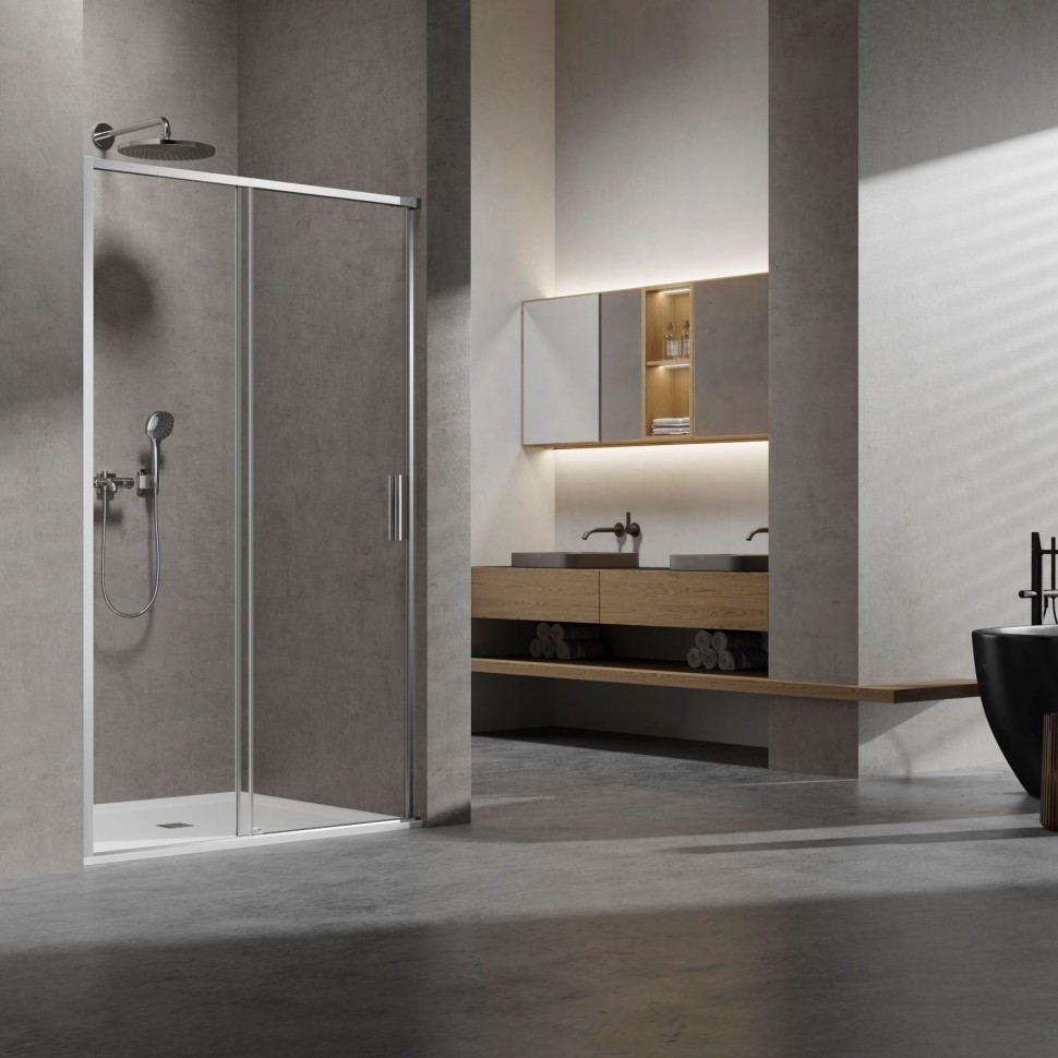 Душевая дверь Slim VDS-6SL120CL, 1200, хром, стекло прозрачное