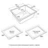 Мойка LUMI 55UNI-SKEW, IT-GRANIT, LU55SK-LA, латте, 555х440, Paulmark