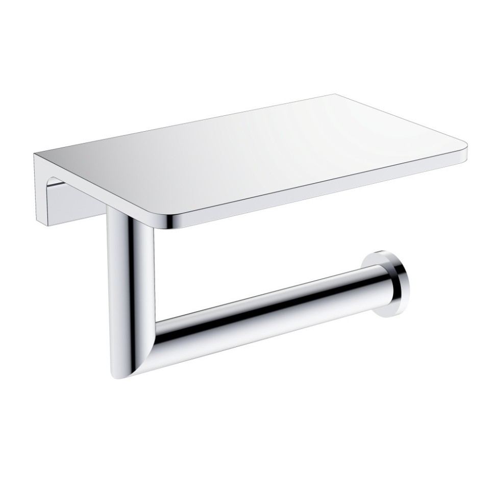 AQM7209CR Trento Держатель туалетной бумаги с полкой, хром