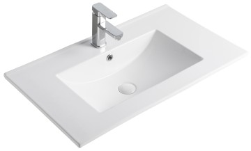 Раковина Gid 9075e 71103 встраиваемая сверху белая 76x46.5x17