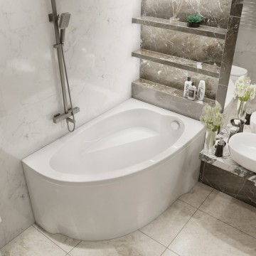 Комплект Акриловая ванна TIMO IVA1595R 150*95*70+Каркас + Слив-перелив+Фронтальная панель