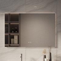 Зеркало Vincea LED VLM-4F120GM-2 1200х800 c сенсорным выключателем, антизапотевание, вороненая сталь