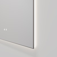 Зеркало Vincea LED VLM-4F120GM-2 1200х800 c сенсорным выключателем, антизапотевание, вороненая сталь