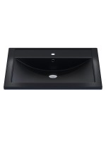 Раковина для ванной кварцевая Uperwood Foster Quartz 70х45,5х17,5 см, черная матовая, космос
