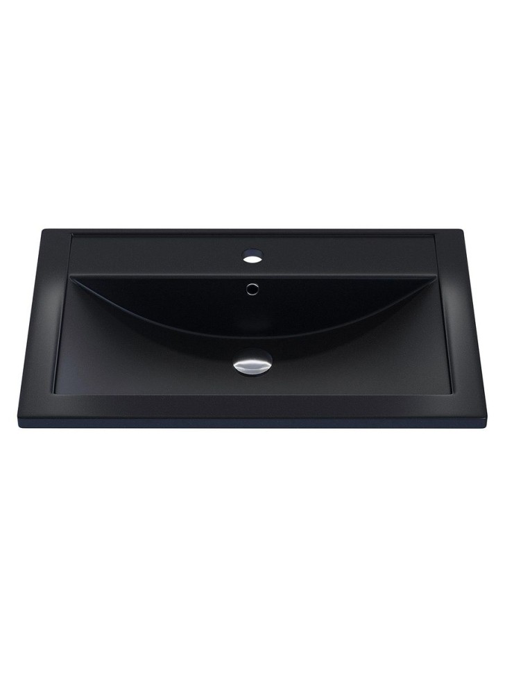 Раковина для ванной кварцевая Uperwood Foster Quartz 70х45,5х17,5 см, черная матовая, космос