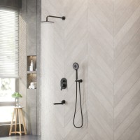 Душевой комплект BERGES NARDIS 3R, поворотный излив, черный матовый