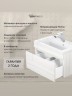 Тумба под раковину для ванной Uperwood Eva, 60 см, подвесная, Дуб Харбор Белый, выдвижной ящик