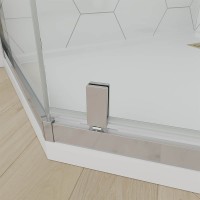 Душевой угол Veconi Ottimo P10 CH, 900x900x1900, хром, стекло прозрачное