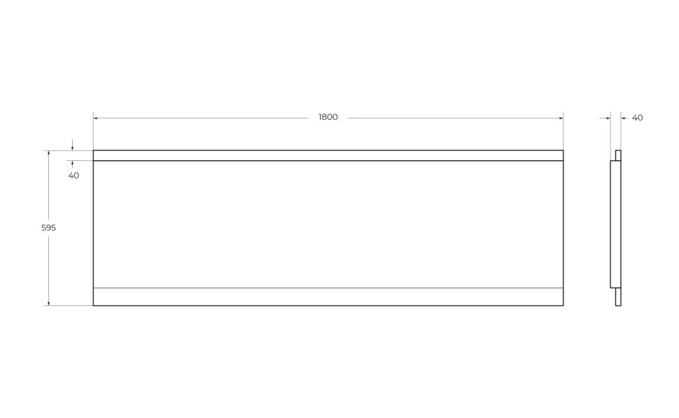 Передняя панель для акриловой ванны CEZARES EM-180-SCR-W37