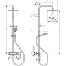 Душевая система Hansgrohe Vernis Shape Showerpipe 240 с термостатом 26427670 черный матовый