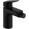 Смеситель Hansgrohe Logis для биде, 1 отверстие, с донным клапаном, цвет: черный матовый 71200670