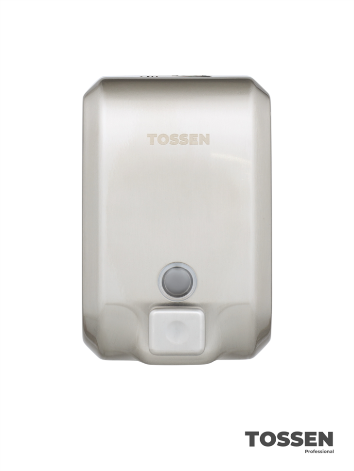 TOSSEN MN-1200 M - механический диспенсер жидкого мыла (коллекция «Матовая сталь»)