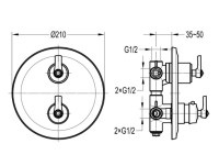 Встраиваемый смеситель для душа CEZARES LIBERTY-F-VDIM3-01