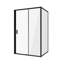 Душевое ограждение Niagara Nova NG-82-12AB-A80B (120х80х195) прямоугольник,черный, дверь раздвижная,стекло прозрачное,2 места