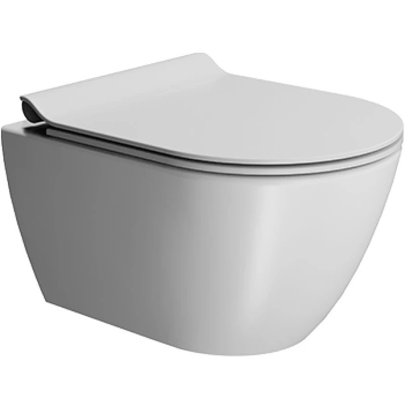 Унитаз подвесной безободковый GSI PURA 8816FR509 500 мм х 360 мм, с Swirlflush 2.0, с крепежом, цвет Белый матовый (старый артикул 881609 / 8816FR209)