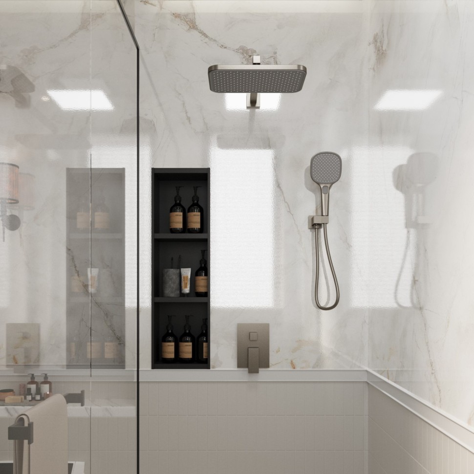 Встраиваемая душевая система AVELLA, Графит брашинг