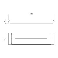 Полка Timo Saona 13073/20 золото шлифованное